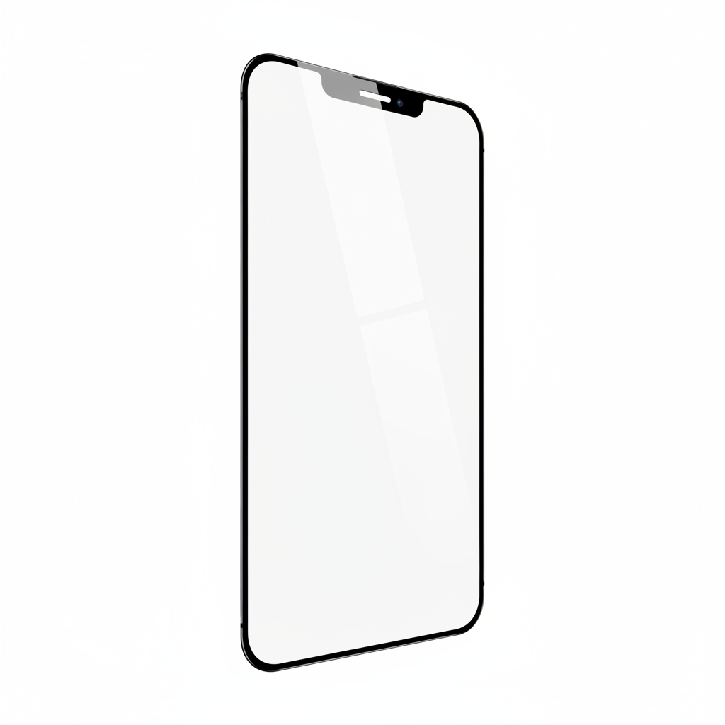anco Tempered Glass Fullscreen iPhone 15 Pro – Schrägansicht