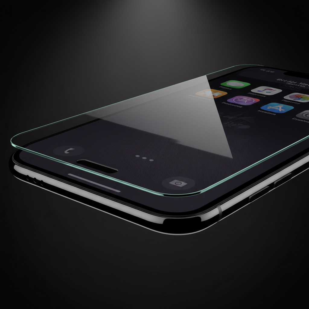 4smarts Second Glass Privacy iPhone 17e / 16e – Blickschutz-Effekt Detailaufnahme