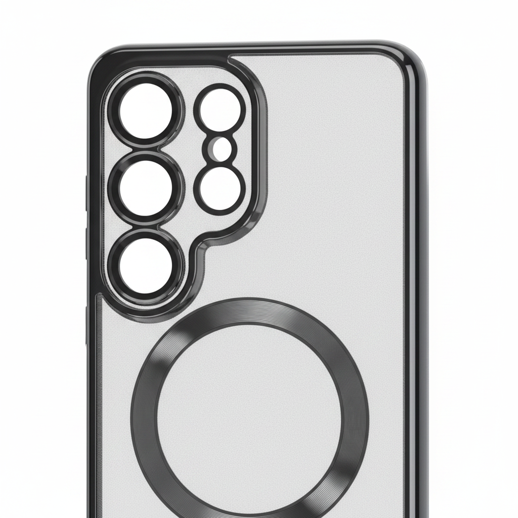 anco Magnetic Chrome Case – Detailansicht TPU Material und Kameraausschnitt