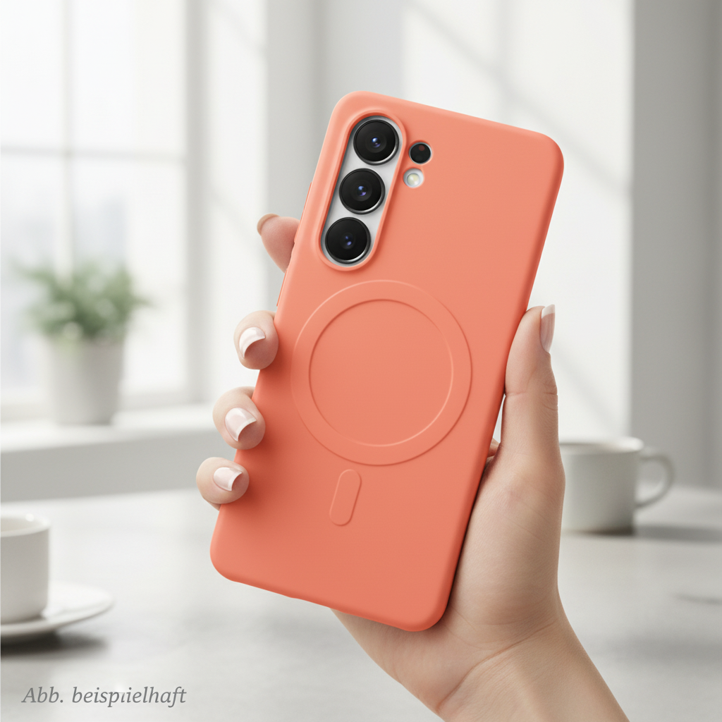 Anwendungsbild – Silikon MagSafe Case S26 coral