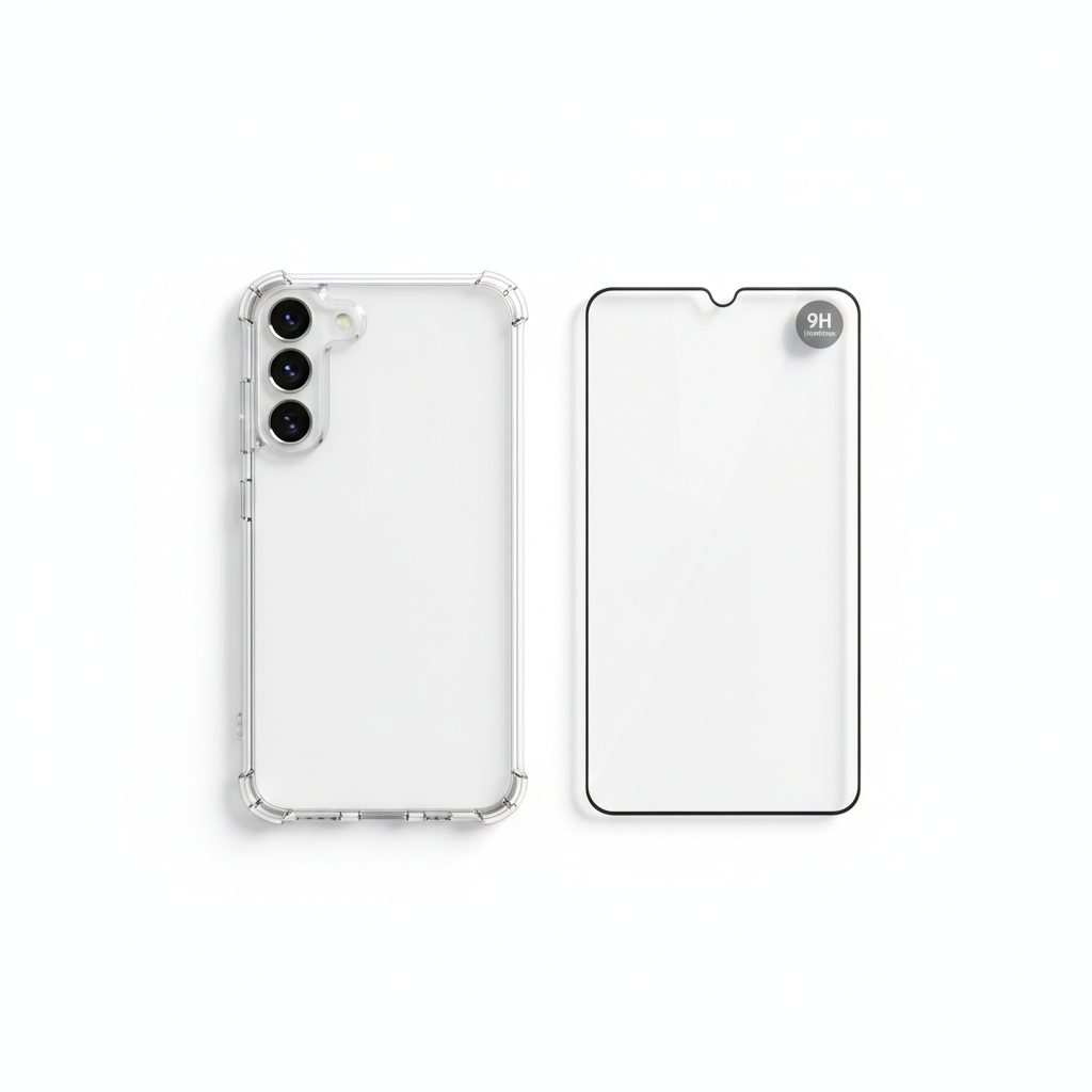 Samsung Galaxy S26 Plus Clear Case Bundle mit 9H Panzerglas