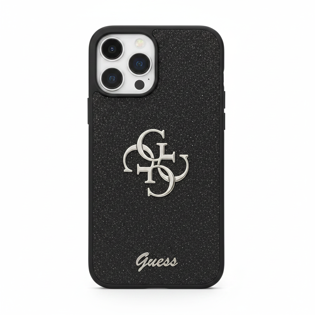 Guess 4G Glitter Case iPhone 16 Pro Max – Rückansicht
