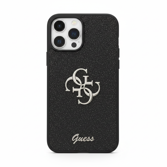 Guess 4G Glitter Case iPhone 16 Pro Max – Rückansicht