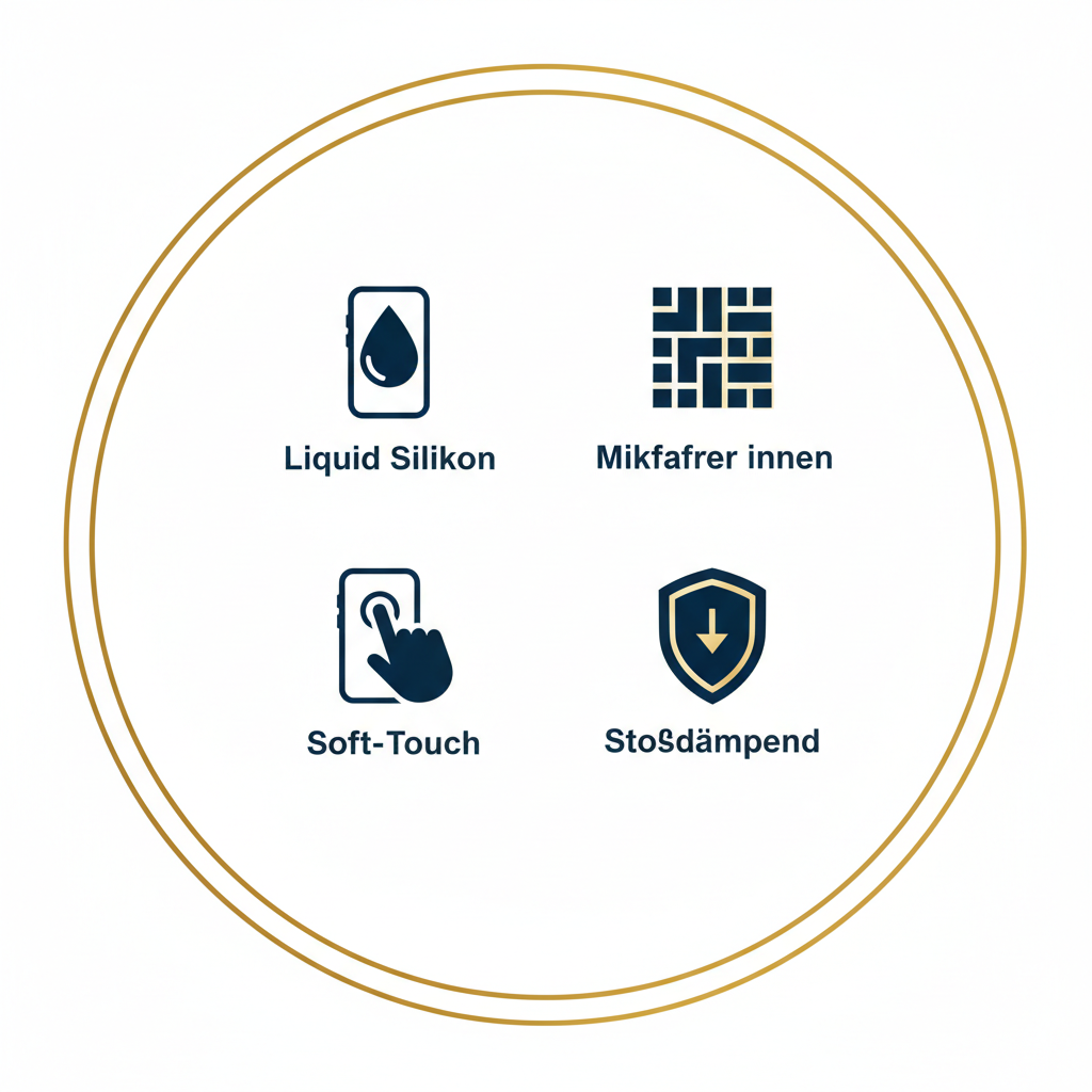 anco Liquid Silicone Case – Liquid Silikon, Mikrofaser, Soft-Touch, Stoßdämpfend, schlank & leicht