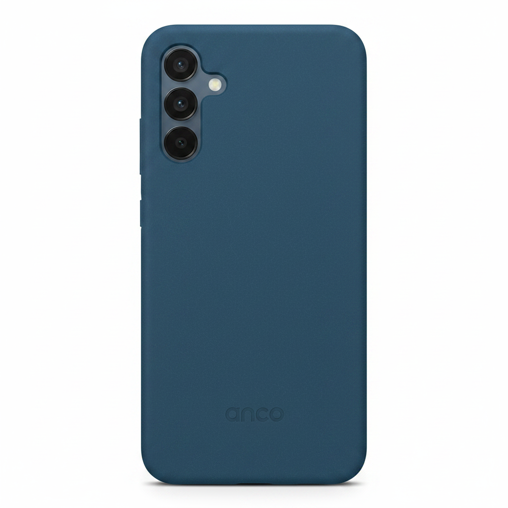 anco Bioly Case Samsung Galaxy A15 5G Dark Blue – Frontansicht ohne Verpackung
