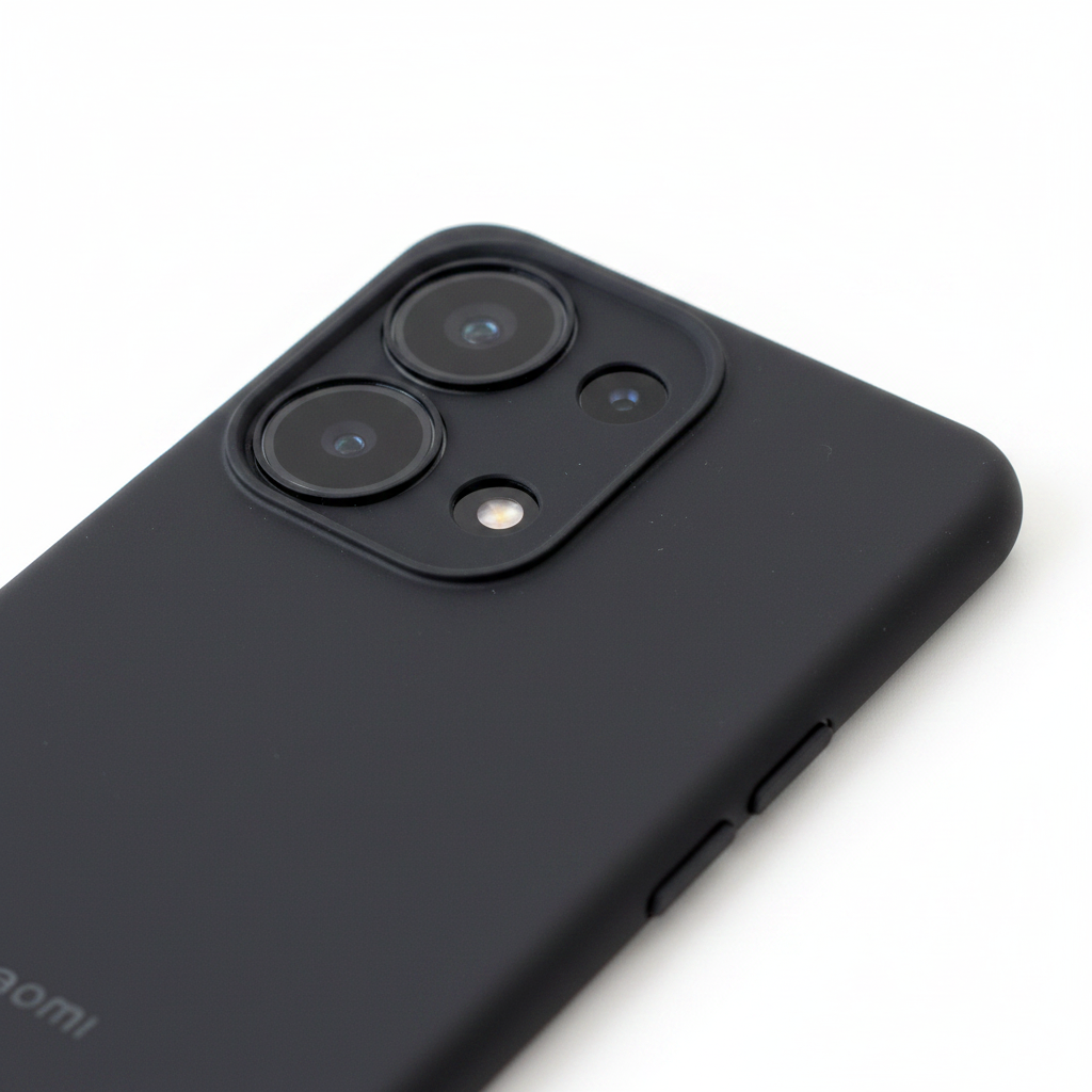 Detailansicht Kameraausschnitt und TPU Material Xiaomi Original Cover Redmi Note 13 Pro 4G