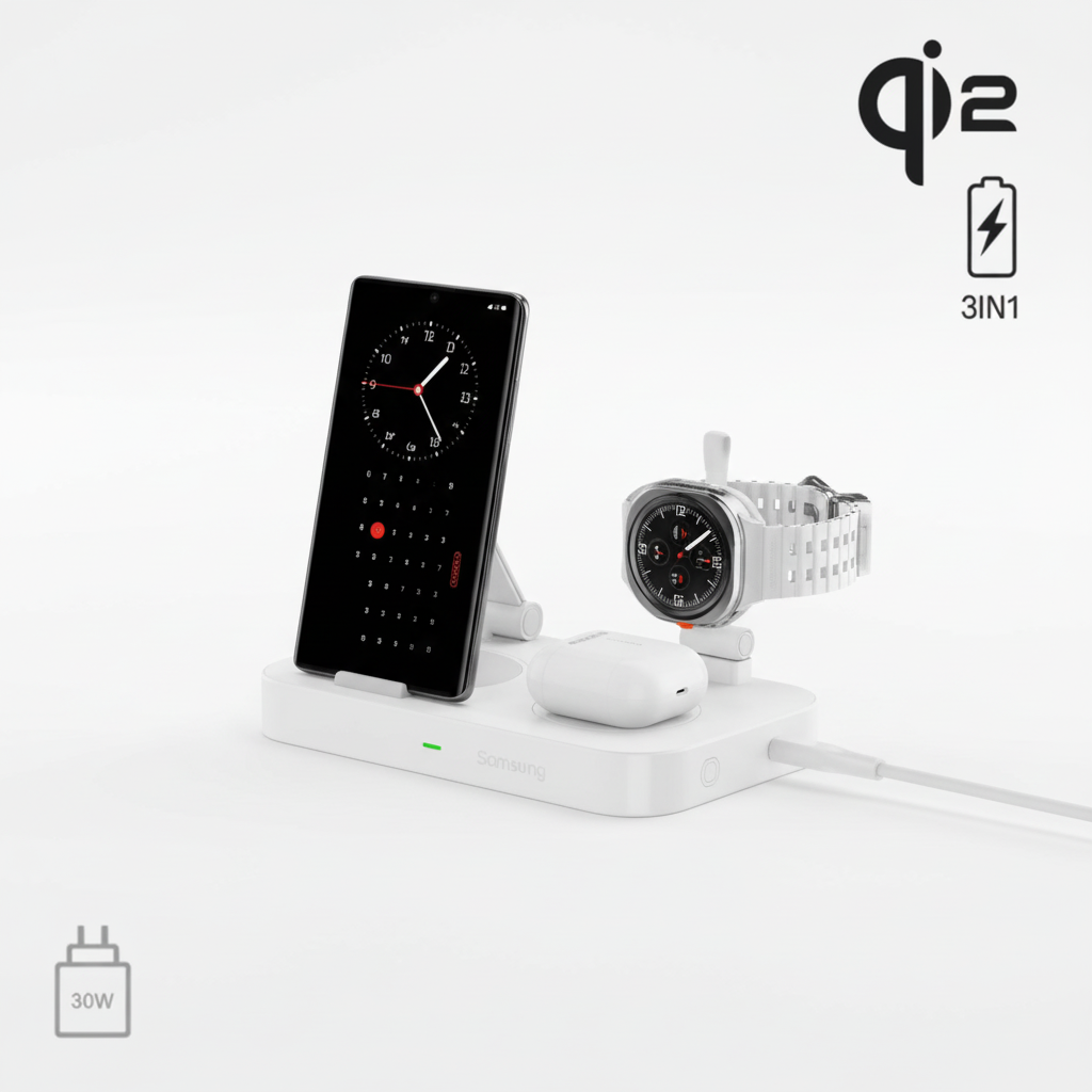 4smarts Qi2 Trident Ladestation Samsung Watch – Produktfoto