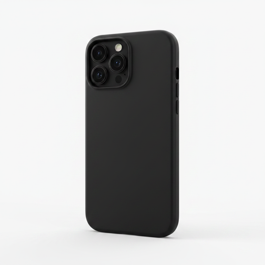anco Liquid Silicone Case in Schwarz auf Apple iPhone 14 Pro Max – matte Soft-Touch Oberfläche