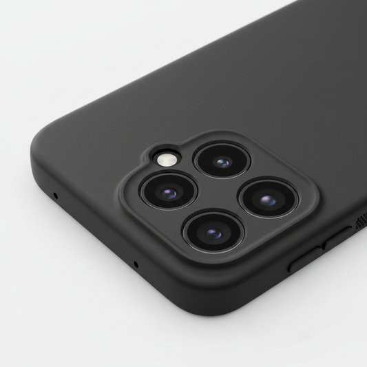 anco Dark Case Galaxy S25+ – Detailansicht matte Textur Anti-Slip Kameraausschnitt
