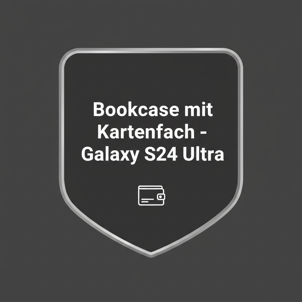 Badge: Bookcase mit Kartenfach passgenau für Samsung Galaxy S24 Ultra