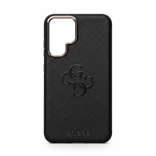 Guess PU Saffiano Case Samsung Galaxy S26 Ultra Schwarz – Frontansicht ohne Verpackung