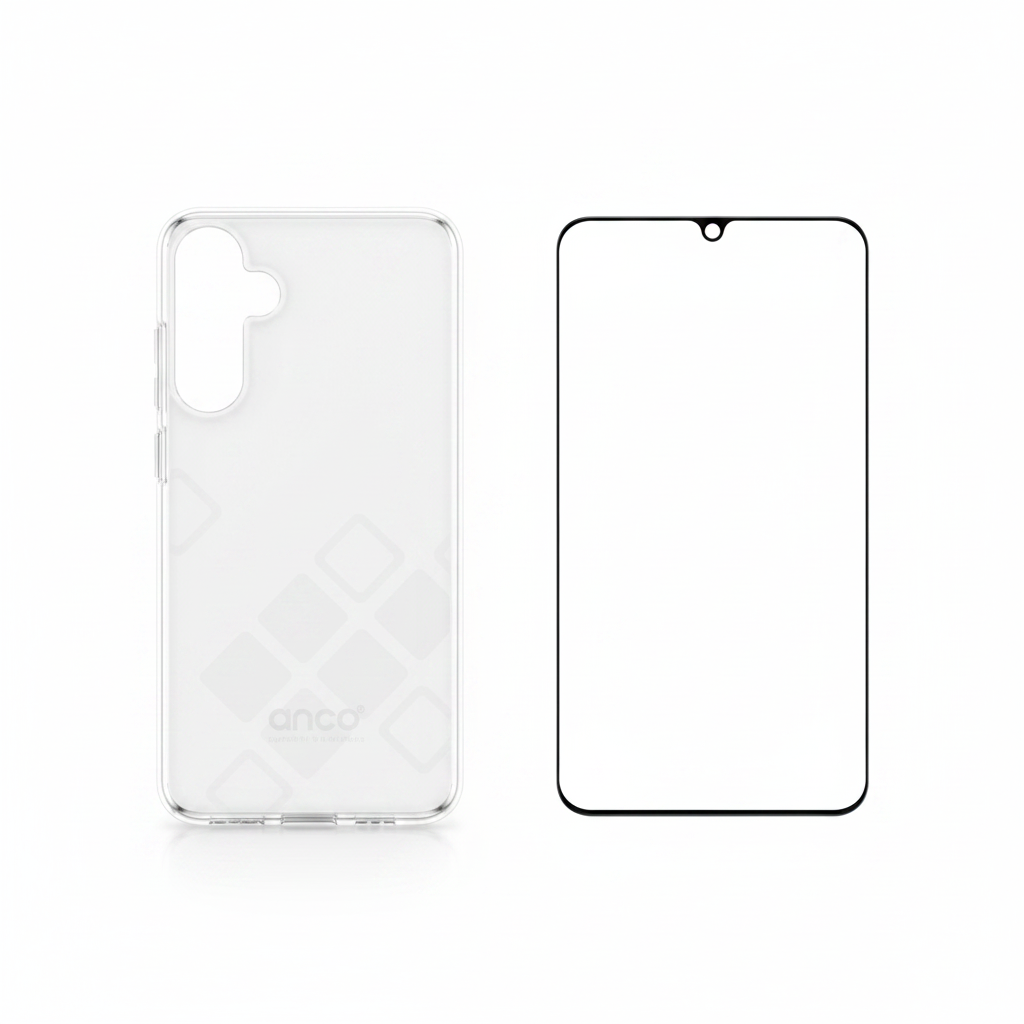 anco Super Slim Case Samsung Galaxy A35 5G – Bundle mit Panzerglas