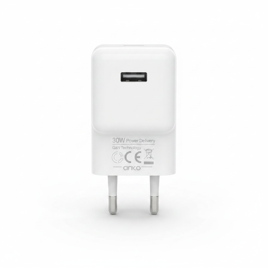 anco 30W GaN USB-C Ladegerät – Frontansicht