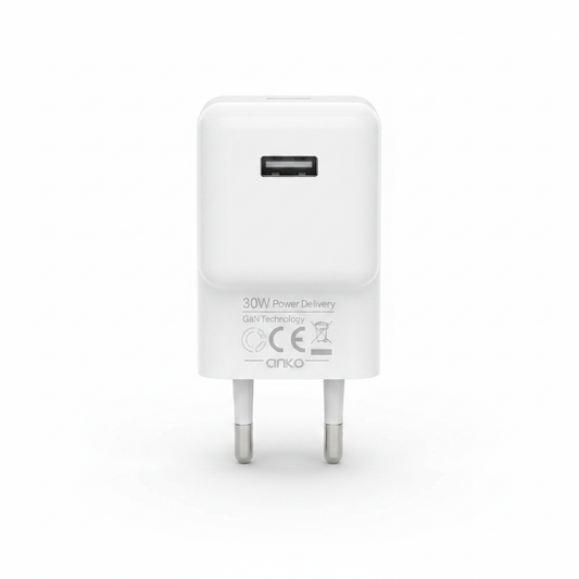 anco 30W GaN USB-C Ladegerät – Frontansicht