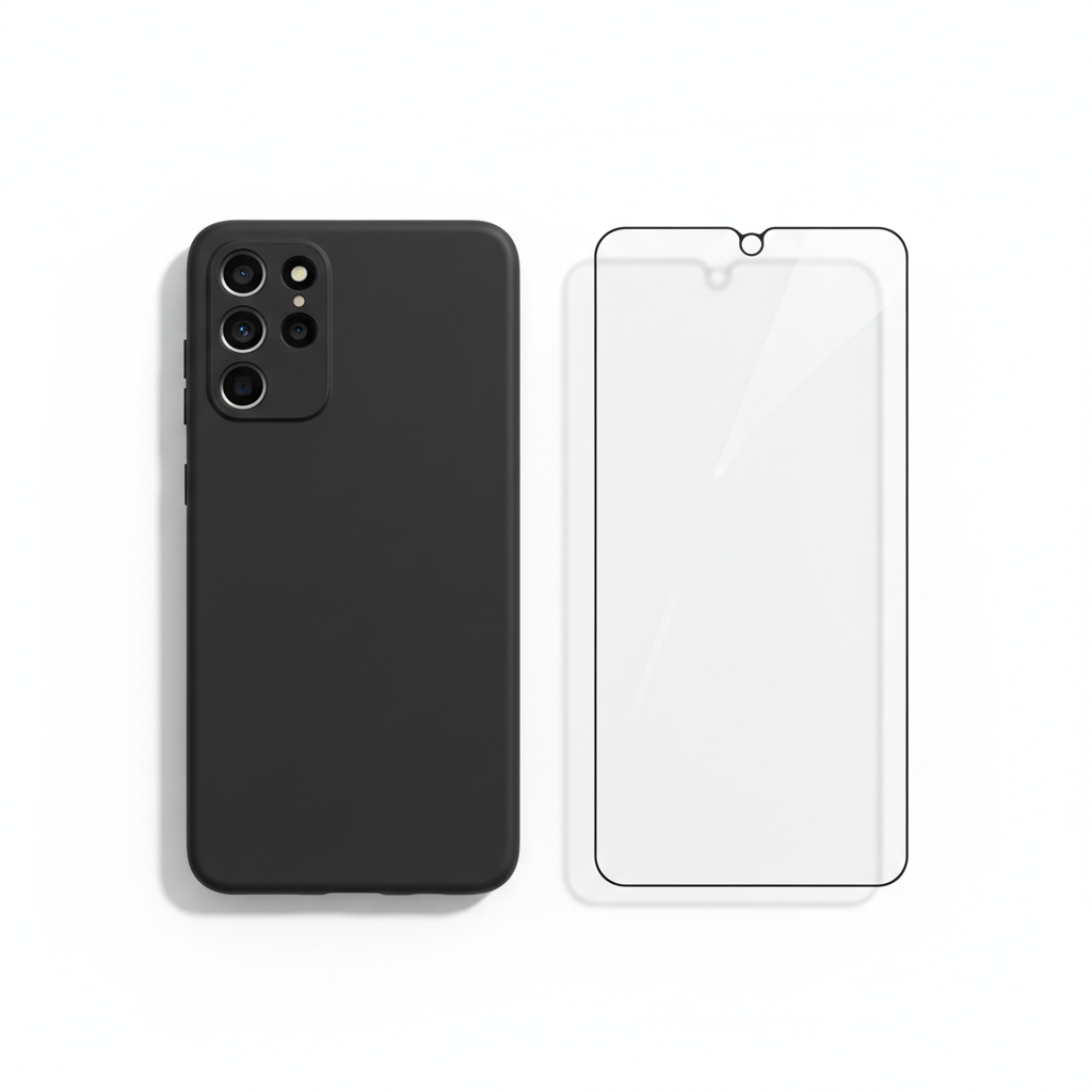 Bundle Samsung Galaxy A35 5G – anco Dark Case und Panzerglas Set