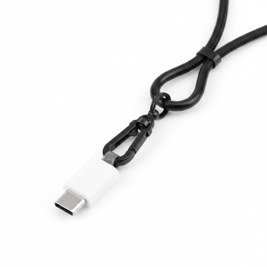 Ladekabel Halsband Makro Connector und Karabiner