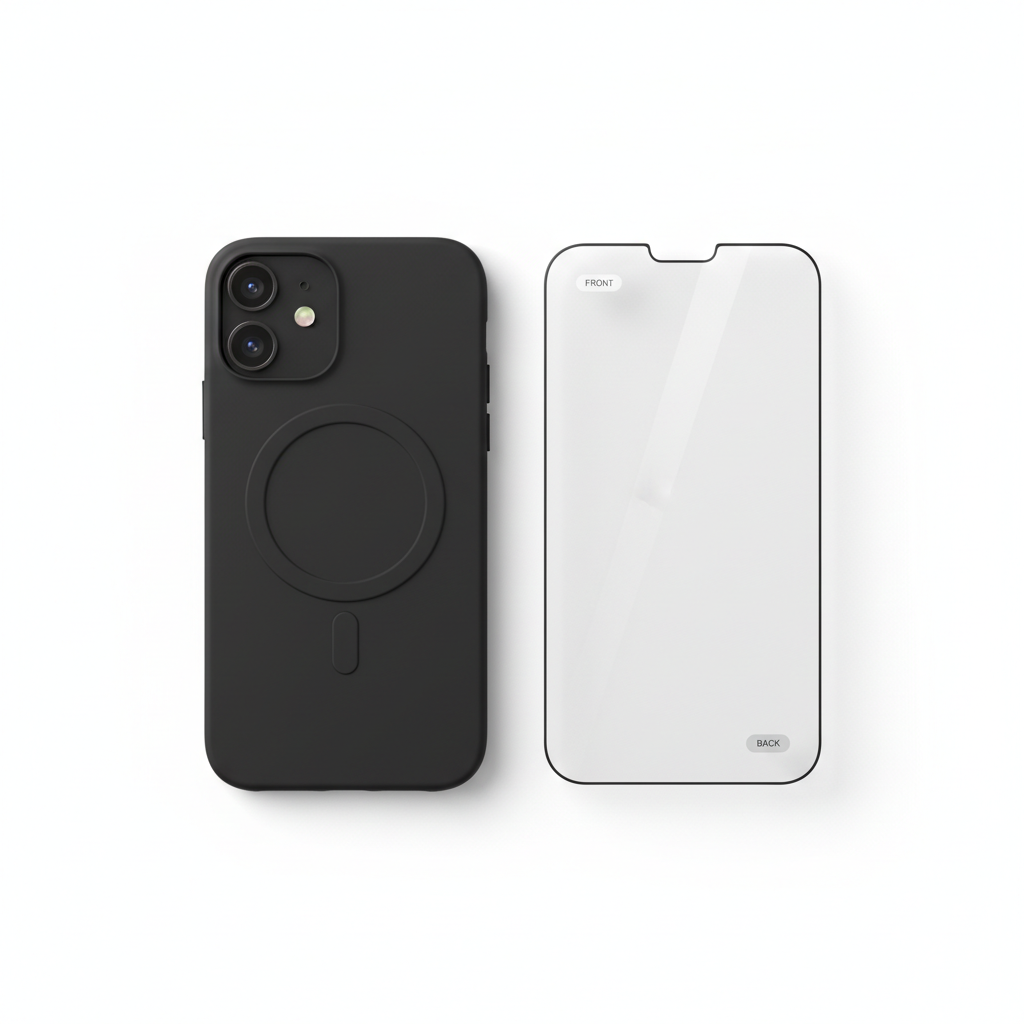 4smarts Silikon Case Cupertino iPhone 16 Pro – Bundle Flat Lay