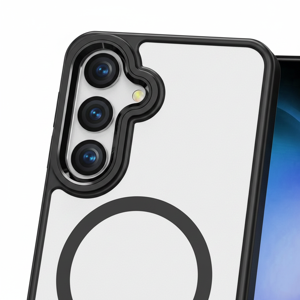okkes MagSafe Case Galaxy S25 – Detailansicht Magnetring Kamera-Surround Ausschnitt