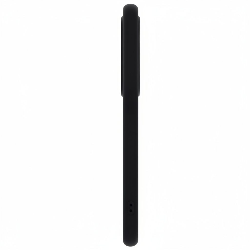 anco Liquid Silicone Case Samsung Galaxy S25+ Schwarz – Seitenansicht Slim-Profil