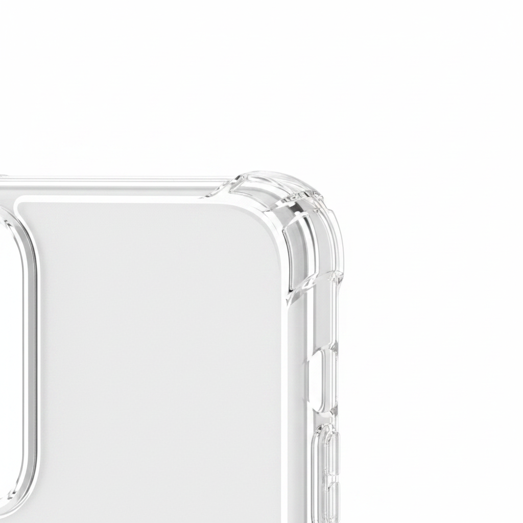 anco Protect Case Samsung Galaxy S25 Edge – Detailbild verstärkte Ecken Nahaufnahme