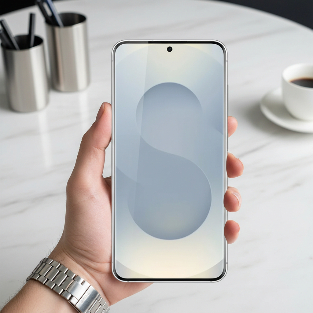 okkes Premium Panzerglas 3D Samsung Galaxy S25 Edge – Lifestyle