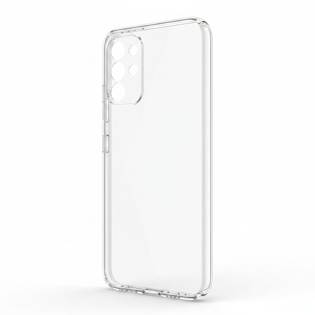 Samsung Clear Case Galaxy A36 5G – Schrägansicht 3/4 transparent