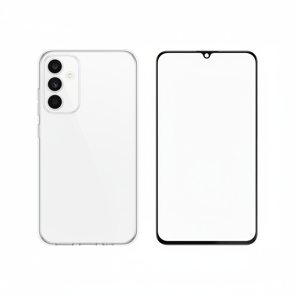 Samsung Soft Clear Cover Galaxy A25 5G – Bundle mit Panzerglas