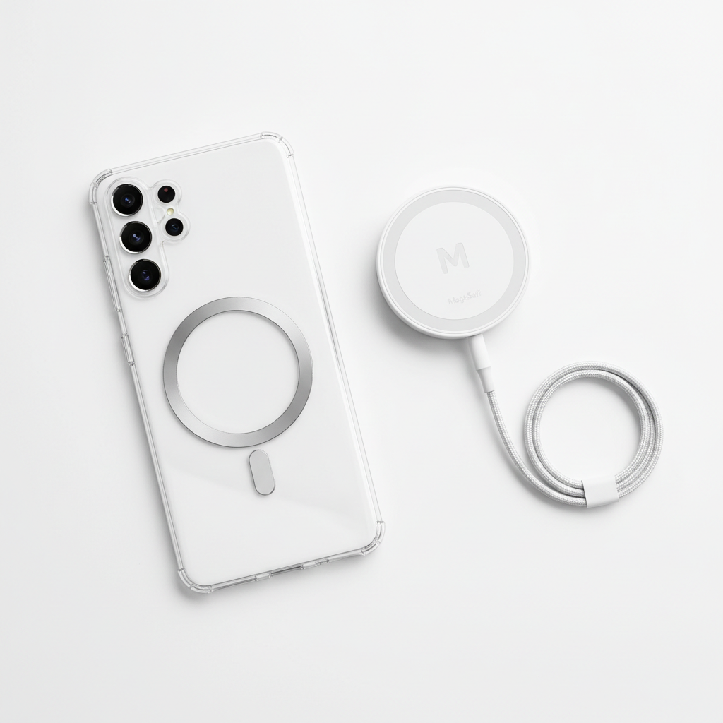 Samsung Galaxy S26 Plus Transparent MagSafe Clear Case Bundlebild