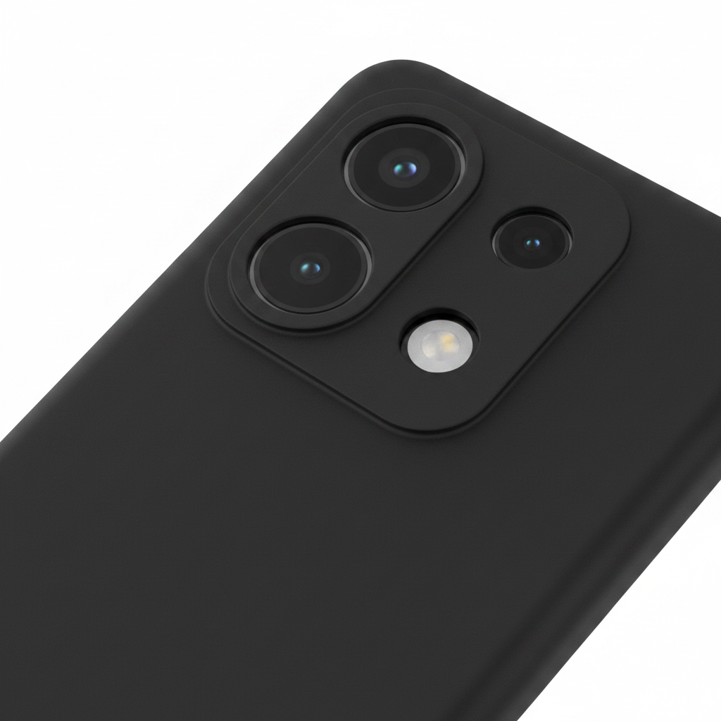 Detailansicht matte Textur und Kameraausschnitt anco Dark Case Redmi Note 13 5G