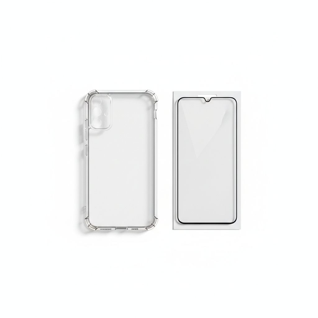 Bundle Samsung Galaxy A35 5G – okkes JUMP PLUS Case und Panzerglas Set