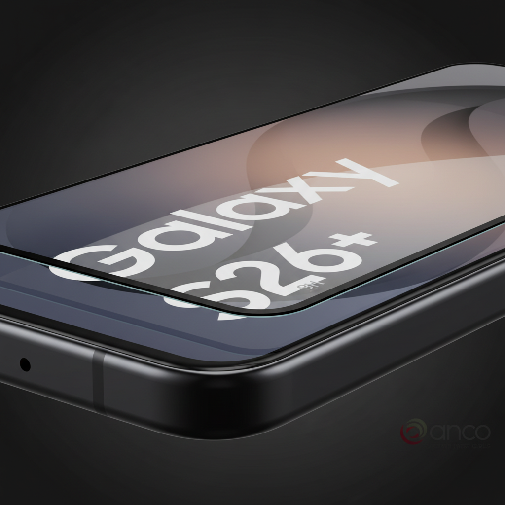 anco Tempered Glass Fullscreen S26+ - Detailbild Black Frame