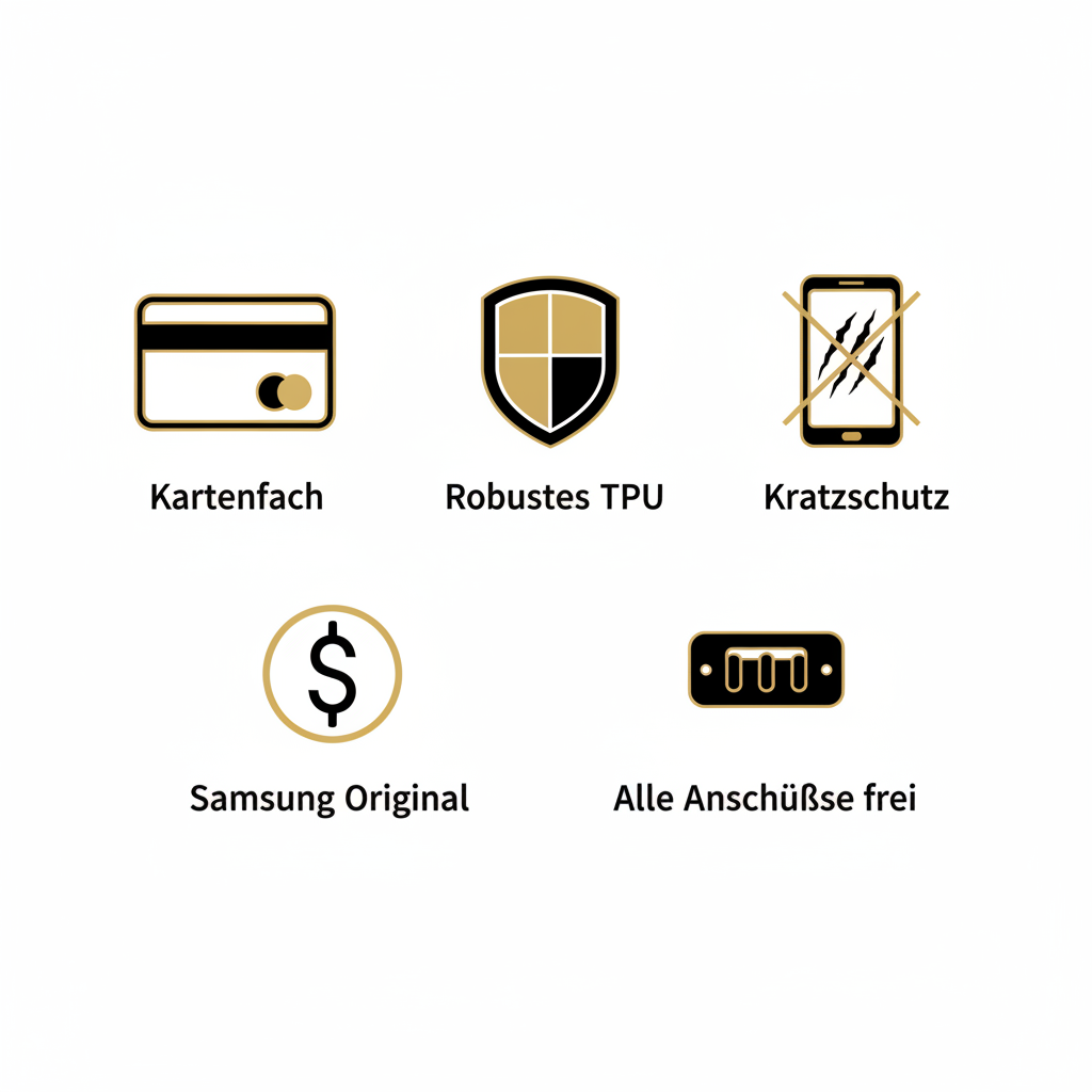 Samsung Card Slot Cover – Kartenfach, robustes TPU, Kratzschutz, Samsung Original, alle Anschlüsse frei