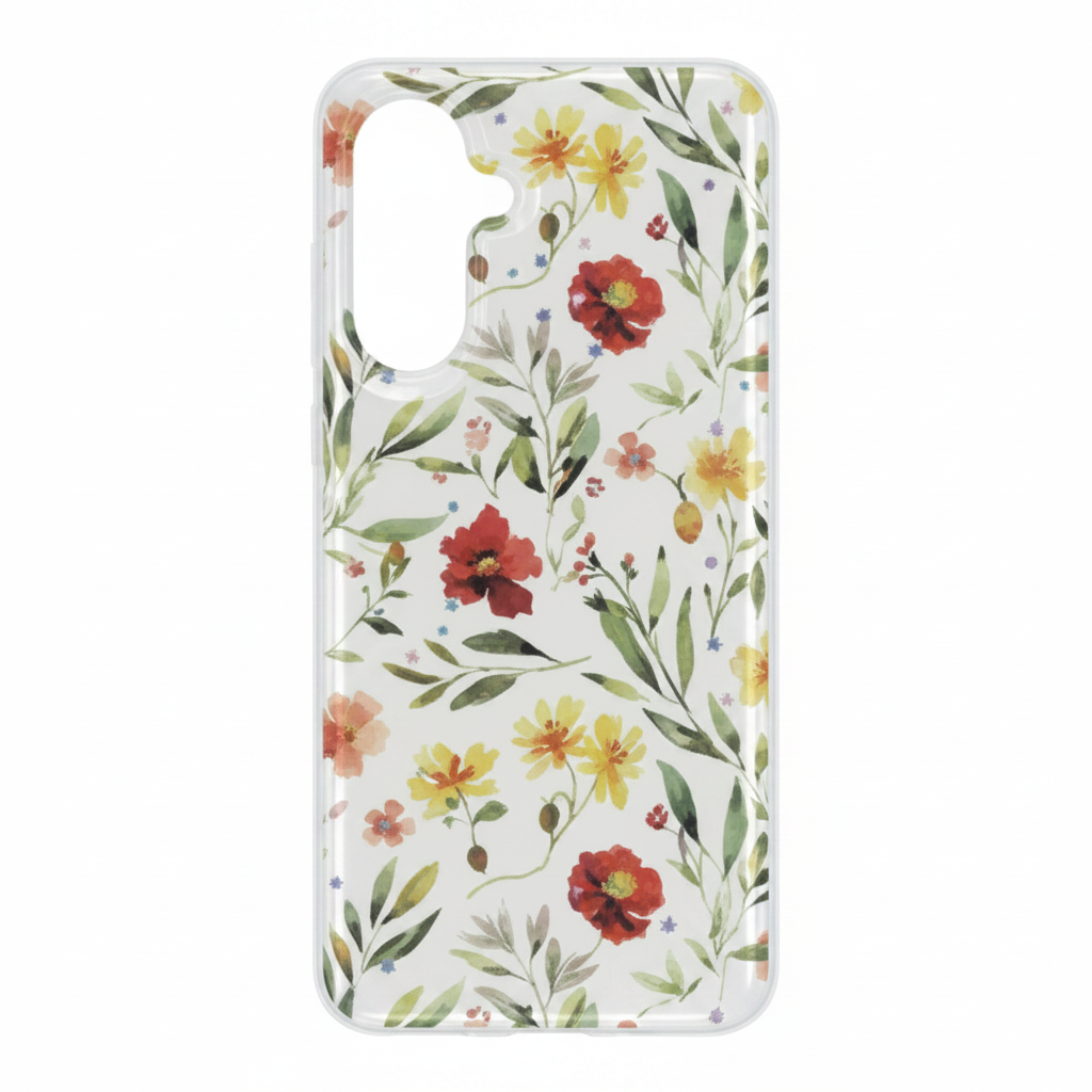 anco Flower Case Galaxy A17 – Frontal Blumenprint
