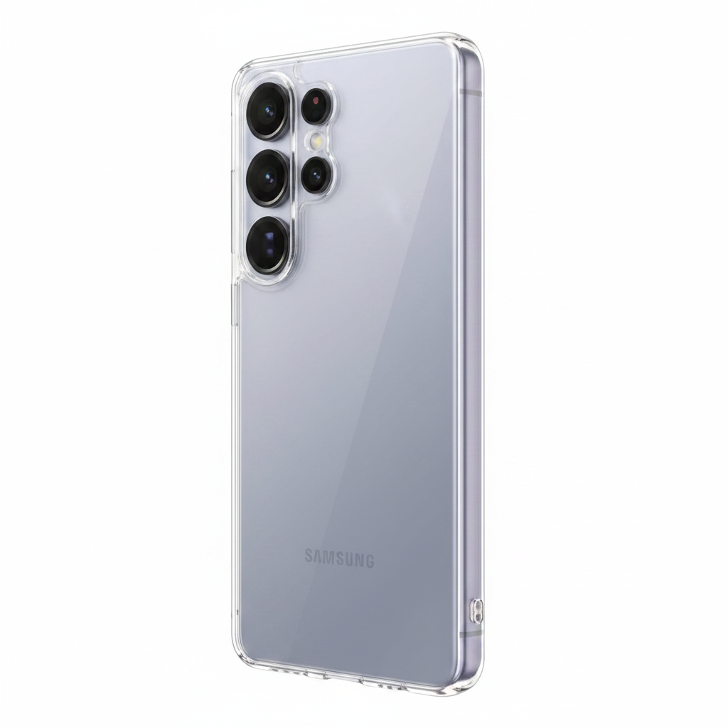 Samsung Clear Case Galaxy S25 Ultra – Schrägansicht 3/4 Perspektive