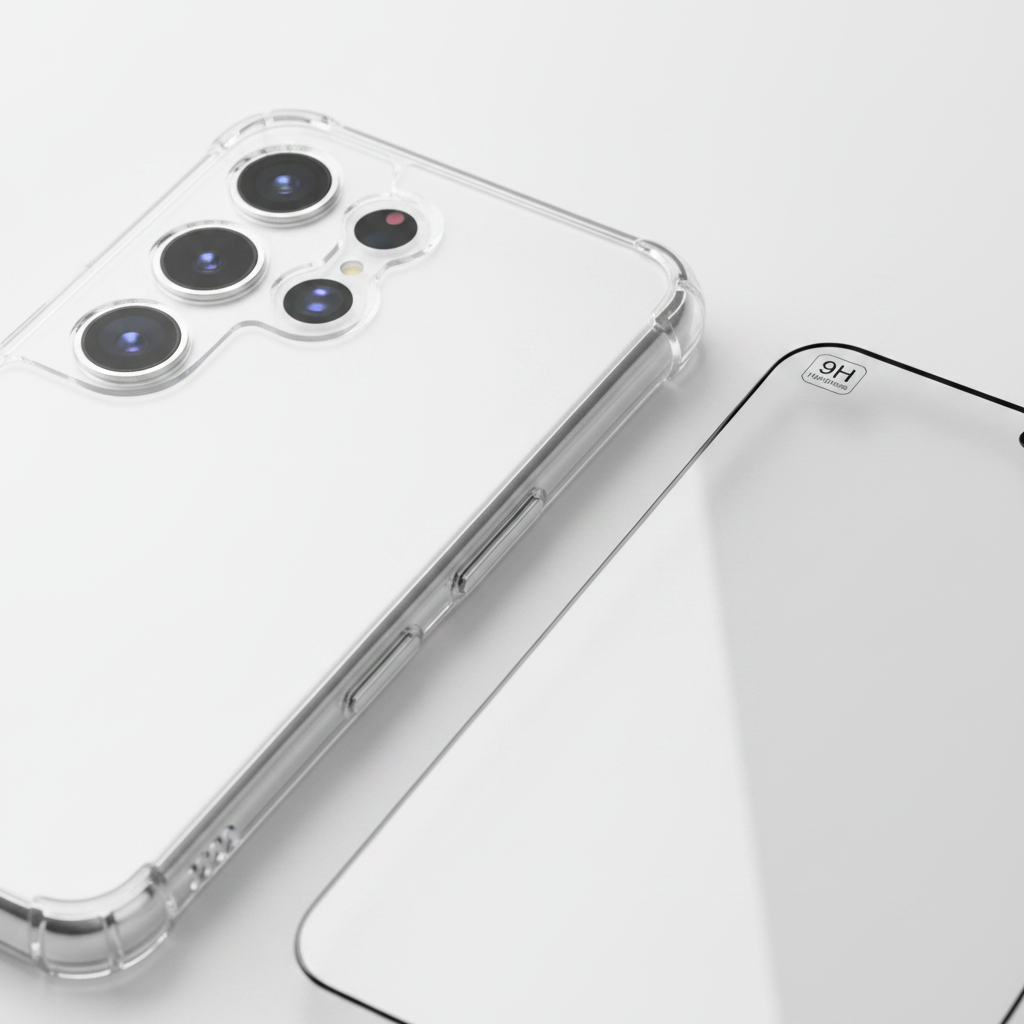 4smarts 360° Set S26 Ultra – Detailansicht Kameraausschnitt und Glasrand