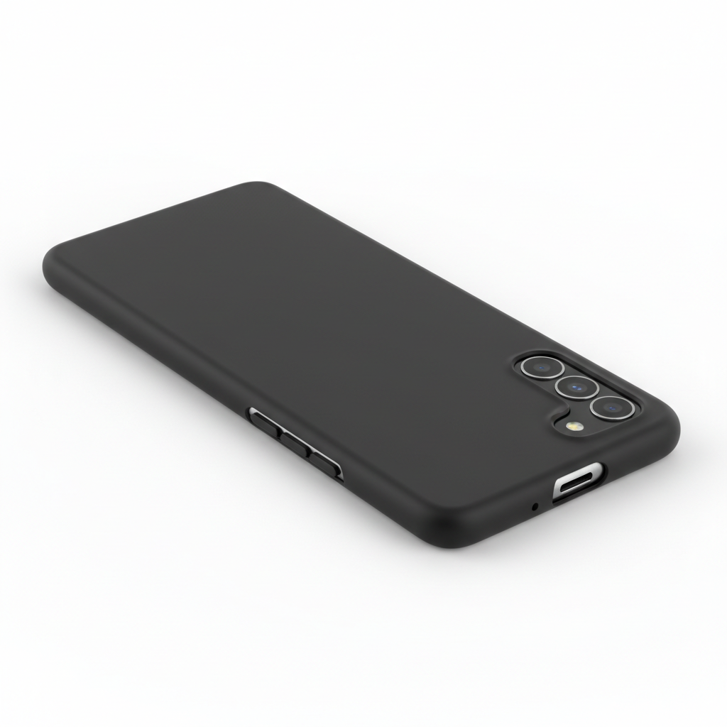 anco Dark Case Galaxy A26 5G Schwarz – Hülle am Smartphone Seitenansicht