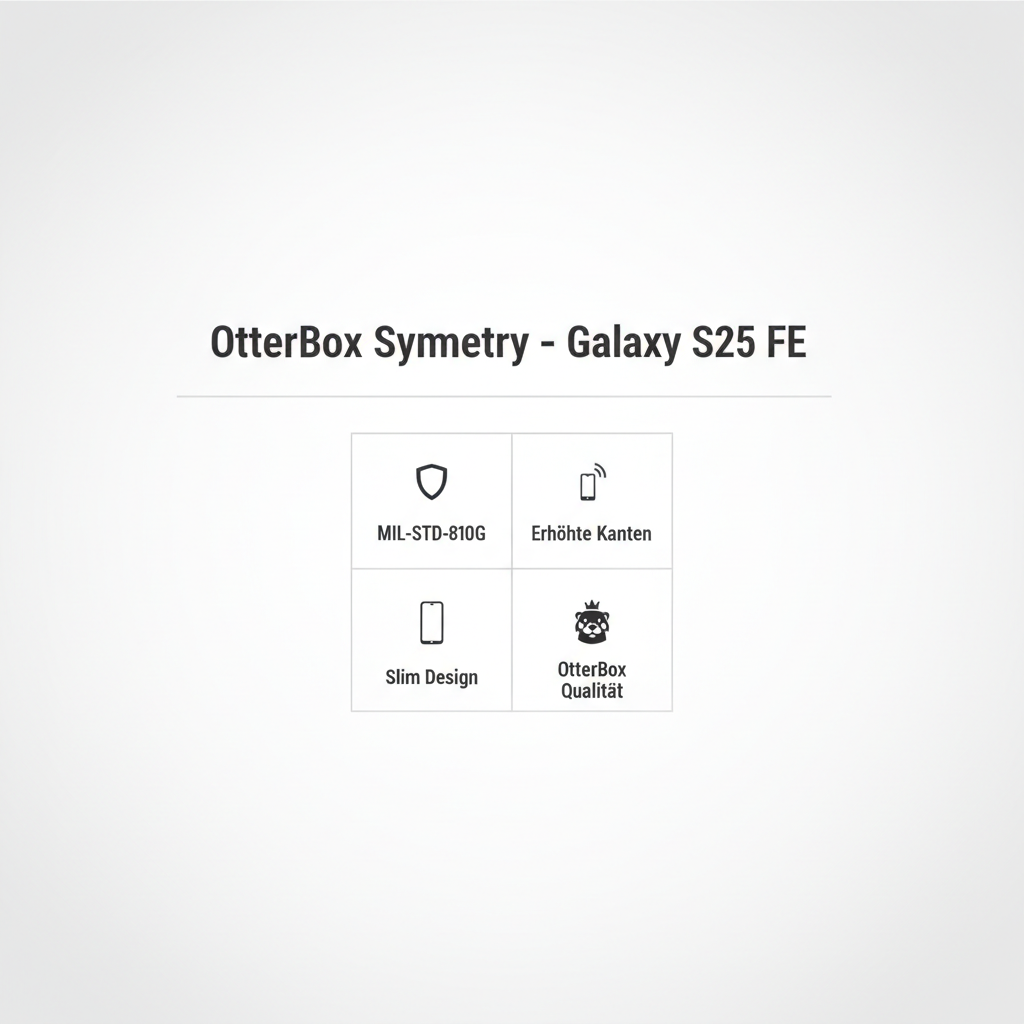 OtterBox Symmetry S25 FE – MIL-STD-810G, Erhöhte Kanten, Slim Design, OtterBox Qualität