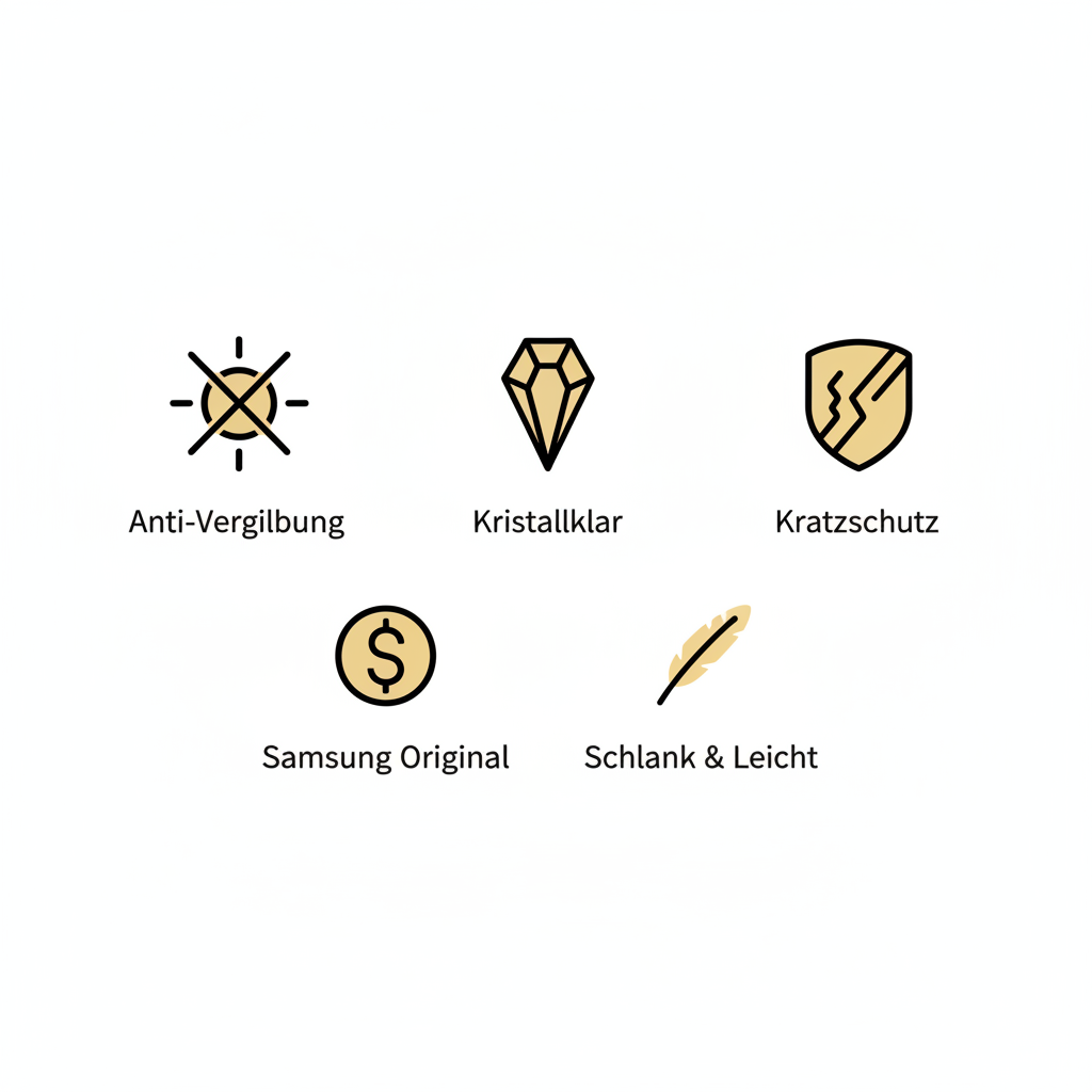 Samsung Soft Clear Cover – Anti-Vergilbung, kristallklar, Kratzschutz, Samsung Original, schlank & leicht