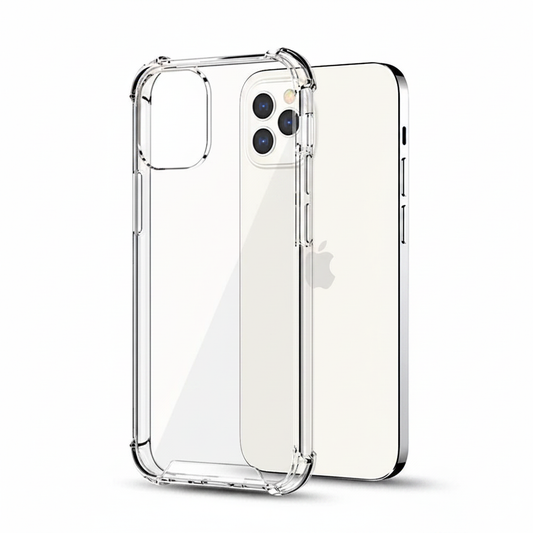 Transparente okkes JUMP PLUS Hülle auf Apple iPhone 14 Pro Max – verstärkte Ecken sichtbar
