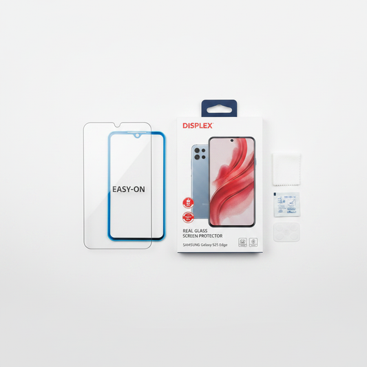 DISPLEX Real Glass Samsung Galaxy S25 Edge – Flat Lay