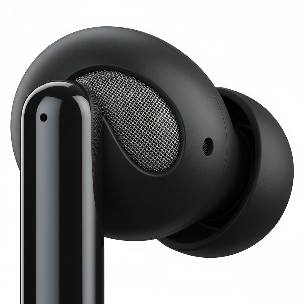 Xiaomi Redmi Buds 6 – Detailansicht Treiber und Mikrofon