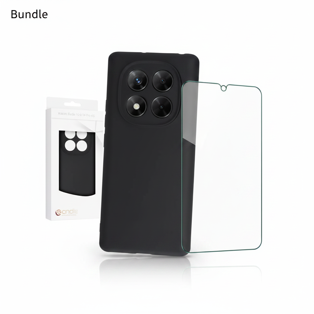 anco Dark Case Redmi Note 14 Pro 4G Bundle mit Panzerglas