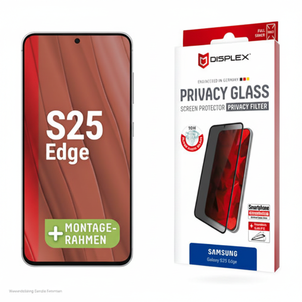 DISPLEX Privacy Glass Full Cover Samsung Galaxy S25 Edge – Hero
