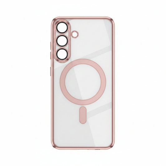 anco Magnetic Chrome Case Samsung Galaxy S25 FE Roségold – Hülle pur ohne Verpackung