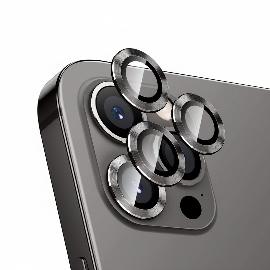 OKKES Linsenschutz iPhone 17 Pro Max – Schrägansicht Kameramodul