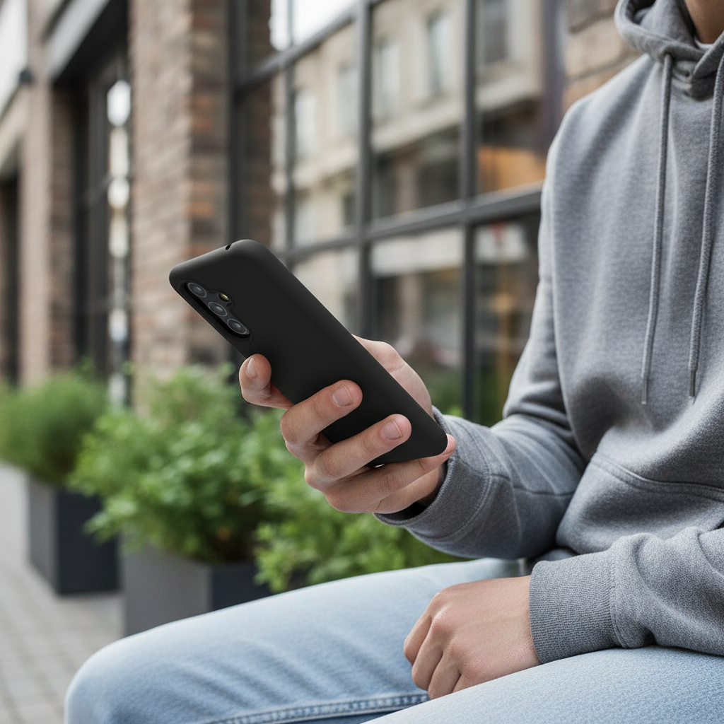 anco Bioly Case Samsung Galaxy A57 5G Black – Lifestyle