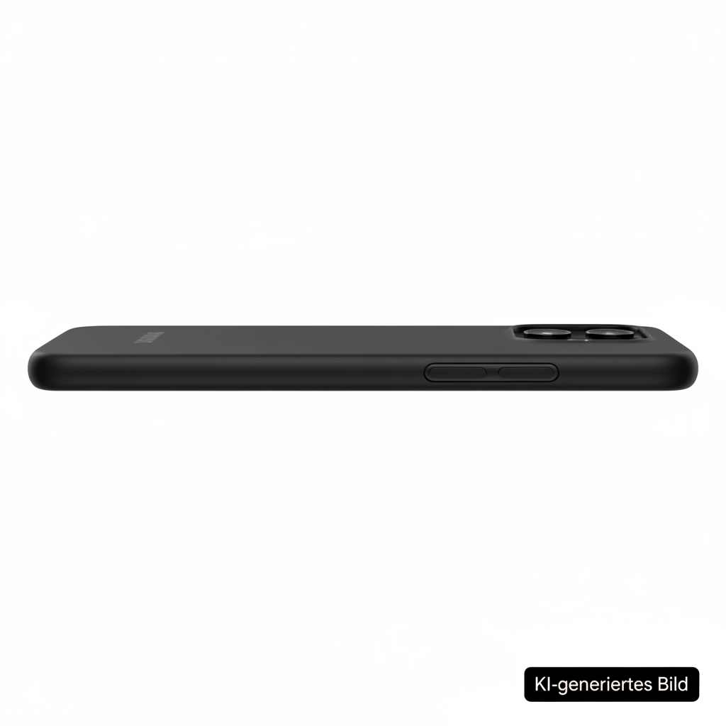 okkes TPU Slim Case Samsung Galaxy A17 5G Schwarz – Seitenansicht | KI-generiertes Bild