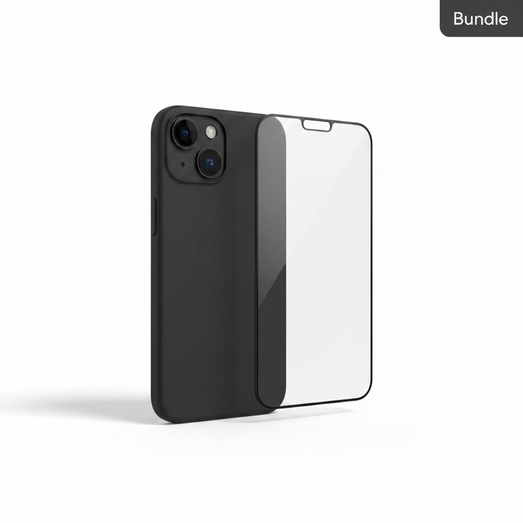 anco Dark Case iPhone 14 Bundle mit Panzerglas