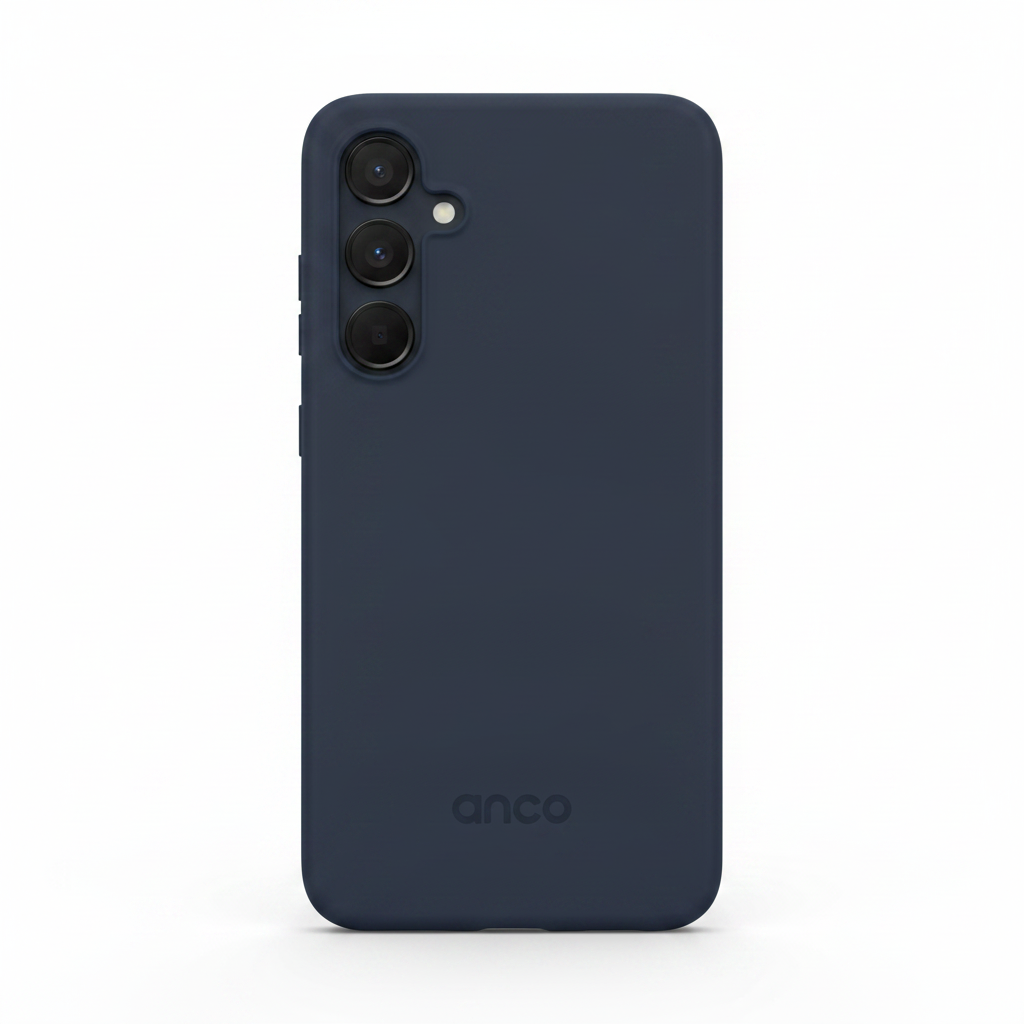 anco Liquid Silicone Case Samsung Galaxy A35 5G Dark Blue – Frontansicht