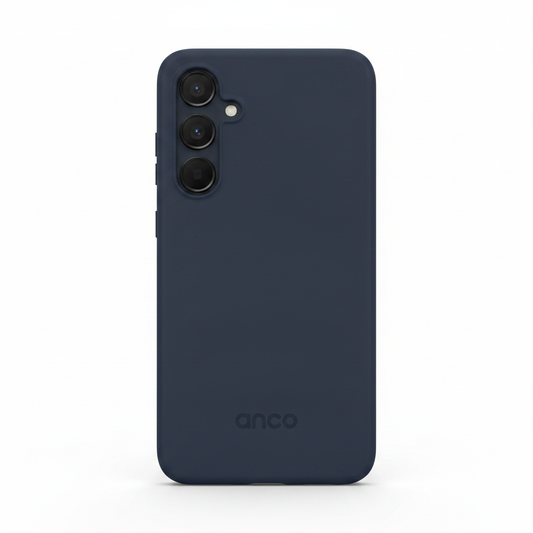 anco Liquid Silicone Case Samsung Galaxy A35 5G Dark Blue – Frontansicht